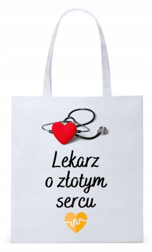Dla Doktora Lekarza Torba Eco Biała Shopper