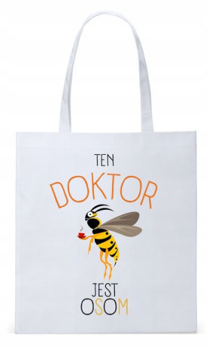 Dla Doktora Lekarza Torba Eco Biała Shopper