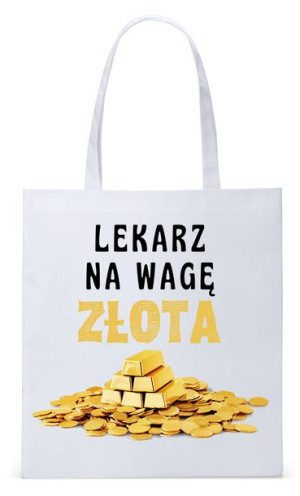 Dla Doktora Lekarza Torba Eco Biała Shopper
