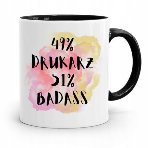 Dla Drukarza Kubek Czarny Na Prezent Na Urodziny