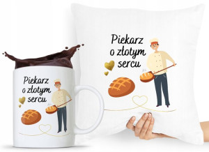 Zestaw Poduszka + Kubek Prezent Dla Piekarza