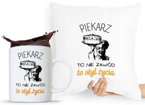 Zestaw Poduszka + Kubek Prezent Dla Piekarza