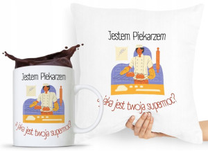 Zestaw Poduszka + Kubek Prezent Dla Piekarza