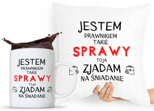 Zestaw Poduszka + Kubek Prezent Dla Prawnika