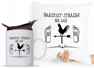 Zestaw Poduszka + Kubek Prezent Dla Strażaka