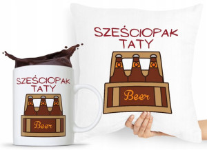 Zestaw Poduszka + Kubek Prezent Dla Taty Ojca