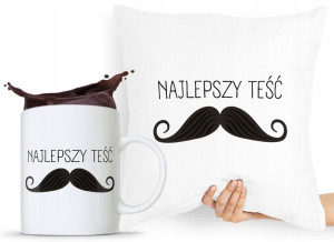 Zestaw Poduszka + Kubek Prezent Dla Teścia Taty