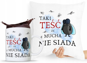 Zestaw Poduszka + Kubek Prezent Dla Teścia Taty