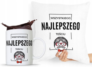 Zestaw Poduszka + Kubek Prezent Dla Teścia Taty