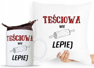 Zestaw Poduszka + Kubek Prezent Dla Teściowej Mamy