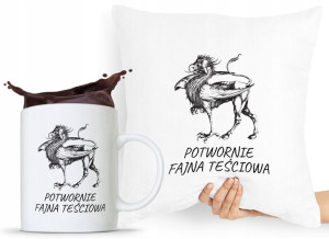Zestaw Poduszka + Kubek Prezent Dla Teściowej Mamy