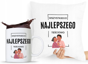 Zestaw Poduszka + Kubek Prezent Dla Teściowej Mamy