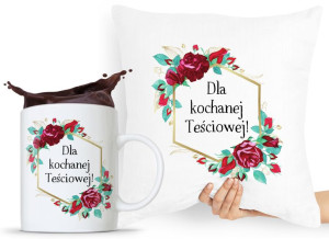 Zestaw Poduszka + Kubek Prezent Dla Teściowej Mamy