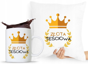 Zestaw Poduszka + Kubek Prezent Dla Teściowej Mamy