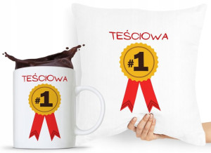 Zestaw Poduszka + Kubek Prezent Dla Teściowej Mamy