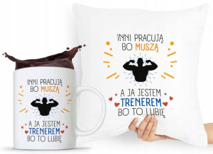 Zestaw Poduszka + Kubek Prezent Dla Trenera