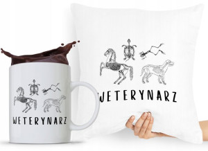 Zestaw Poduszka + Kubek Prezent Dla Weterynarza