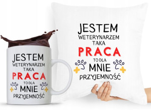 Zestaw Poduszka + Kubek Prezent Dla Weterynarza