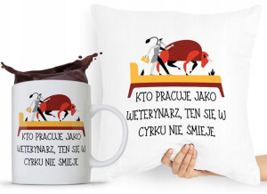 Zestaw Poduszka + Kubek Prezent Dla Weterynarza