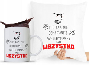 Zestaw Poduszka + Kubek Prezent Dla Weterynarza