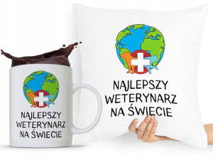 Zestaw Poduszka + Kubek Prezent Dla Weterynarza