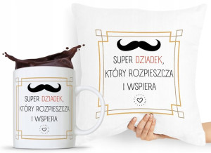 Zestaw Poduszka + Kubek Prezent Dzień Dziadka