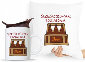 Zestaw Poduszka + Kubek Prezent Dzień Dziadka