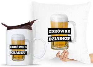 Zestaw Poduszka + Kubek Prezent Dzień Dziadka