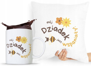 Zestaw Poduszka + Kubek Prezent Dzień Dziadka