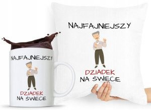 Zestaw Poduszka + Kubek Prezent Dzień Dziadka