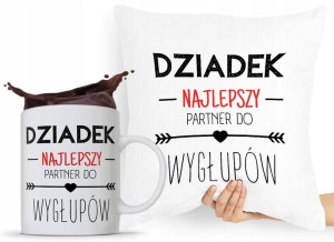 Zestaw Poduszka + Kubek Prezent Dzień Dziadka