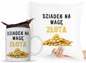 Zestaw Poduszka + Kubek Prezent Dzień Dziadka