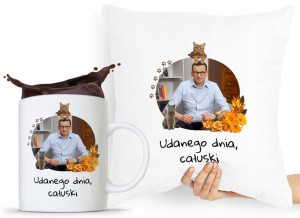 Zestaw Poduszka + Kubek Prezent Mateusz Morawiecki