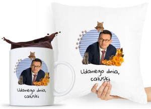Zestaw Poduszka + Kubek Prezent Mateusz Morawiecki