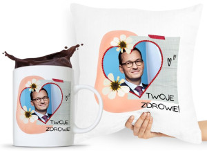 Zestaw Poduszka + Kubek Prezent Mateusz Morawiecki