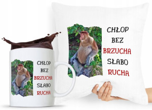 Zestaw Poduszka + Kubek Prezent Nosacz Janusz