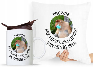 Zestaw Poduszka + Kubek Prezent Nosacz Janusz