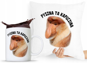 Zestaw Poduszka + Kubek Prezent Nosacz Janusz