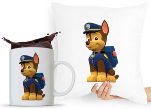 Zestaw Poduszka + Kubek Psi Patrol Dla Dzieci