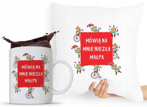 Zestaw Poduszka + Kubek Śmieszny Zabawny Prezent