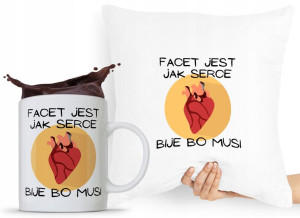 Zestaw Poduszka + Kubek Śmieszny Zabawny Prezent