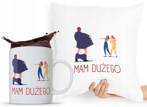 Zestaw Poduszka + Kubek Śmieszny Zabawny Prezent