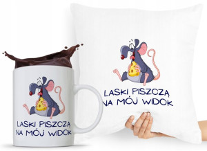 Zestaw Poduszka + Kubek Śmieszny Zabawny Prezent