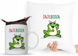 Zestaw Poduszka + Kubek Śmieszny Zabawny Prezent