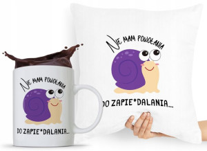 Zestaw Poduszka + Kubek Śmieszny Zabawny Prezent