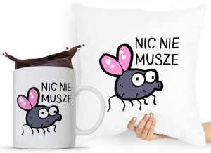 Zestaw Poduszka + Kubek Śmieszny Zabawny Prezent