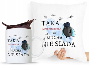 Zestaw Poduszka + Kubek Imprezowicza Imprezowiczki
