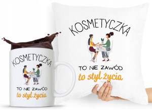 Zestaw Poduszka + Kubek Kosmetyczki Makijażystki
