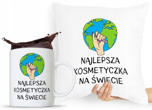 Zestaw Poduszka + Kubek Kosmetyczki Makijażystki