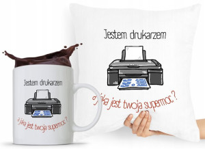 Dla Drukarza Zestaw Poduszka + Kubek Prezent